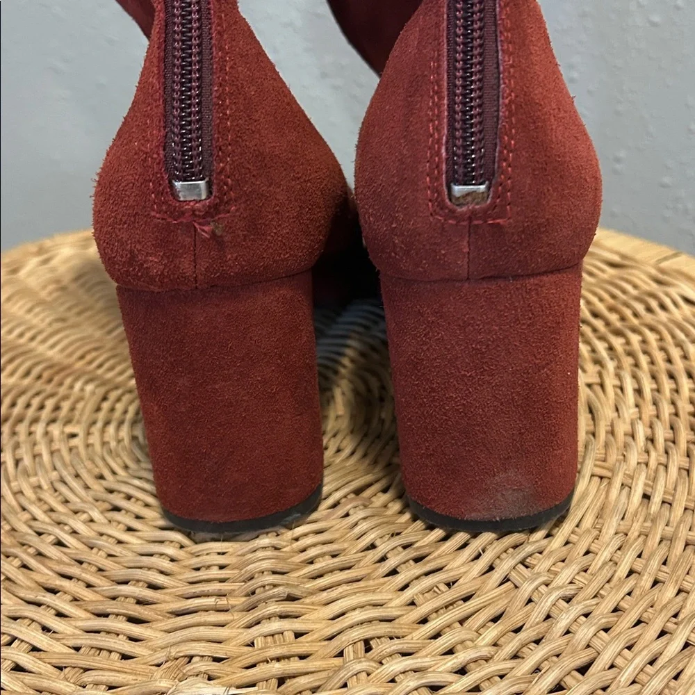 Free People Cecile Ankle Boot Terracotta Red‎ Suede